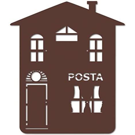 ALUBOX - FRONTALI MIA PER CASSETTE POSTALI A FORMA DI CASA COLORE RUGGINE
