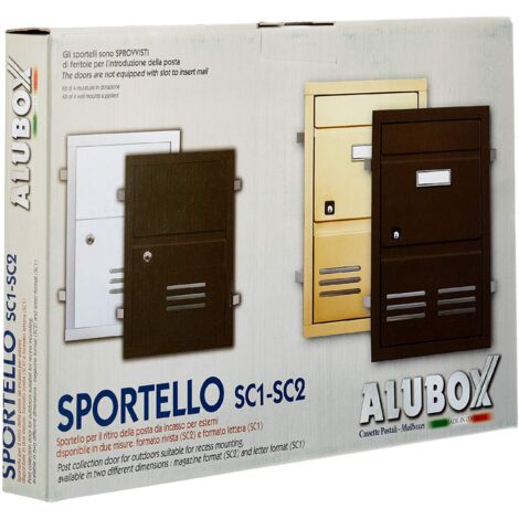 Alubox SC1 Sportello da Incasso in Alluminio Argento