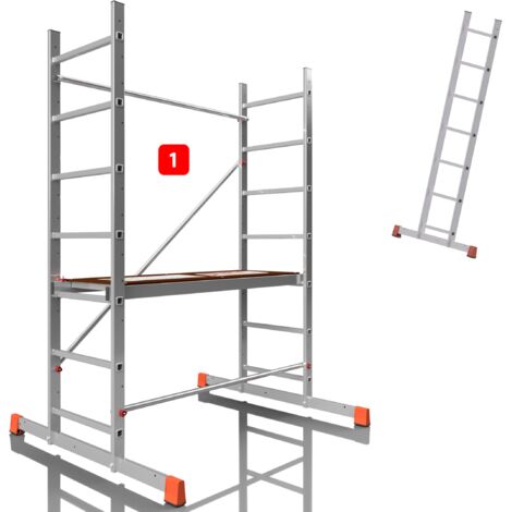 AluCombine 3.0 - 300, hauteur de travail 3m, échafaudage échellee & traverse