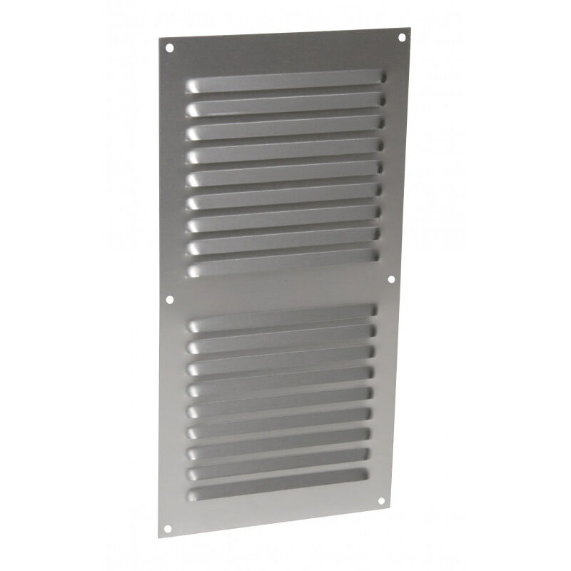 Aluminio anodizado gris con mosquitera: vertical rectangular 30X15 Nicoll