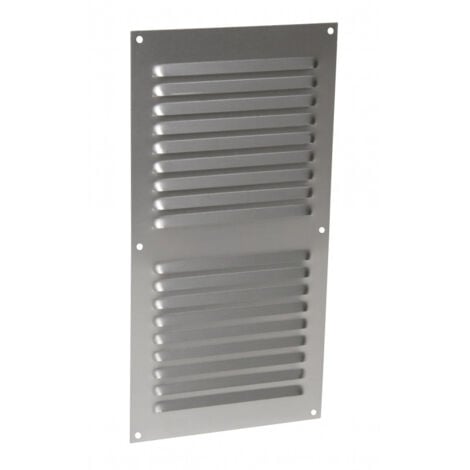 Aluminio anodizado gris con mosquitera: vertical rectangular 30X15
