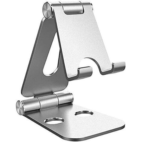 aluminium - Argent Support Tlphone, Support Tablette, Support Compatible Pour Tlphone Portable, Accessoires, Bureau, D'autres Smartphones