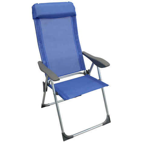 Aluminium Beach Deckstuhl mit gepolstertem Poggatasta -Tart