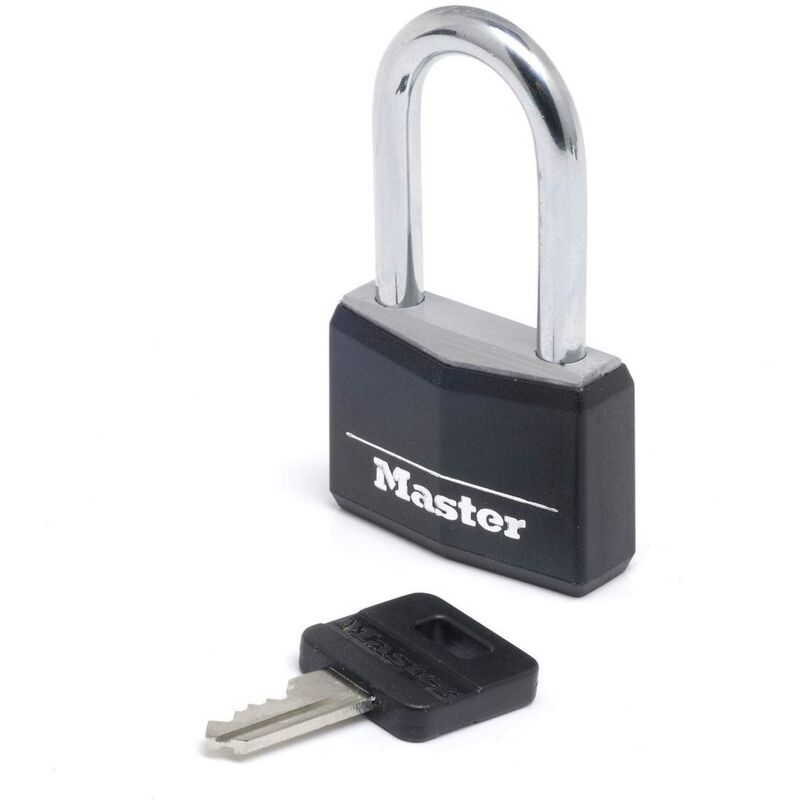 9140EURDBLKLF Aluminium Black Vinyl Cover 40mm Padlock 4-Pin - 38mm Shackle MLK9140BLKLF - Master Lock