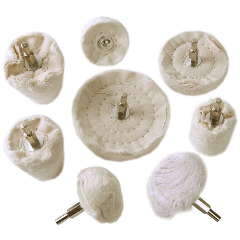 Image of ZVD - Aluminium-Bohrer-Polierset – Metall-Polierscheibe, Chrom-Edelstahl