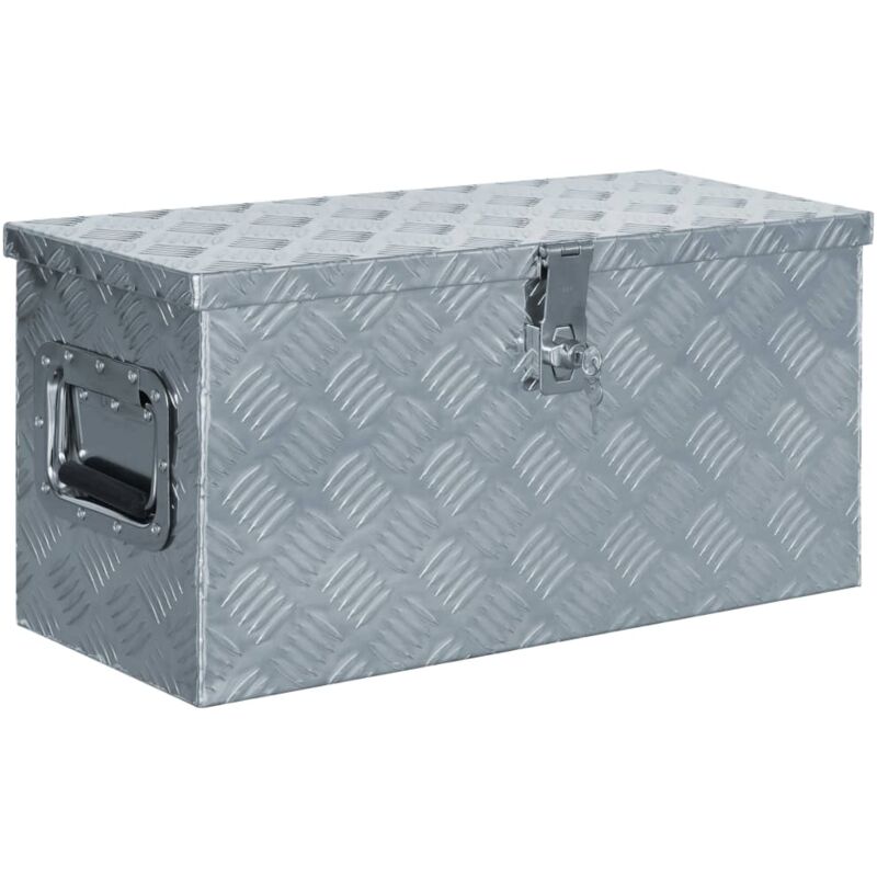 Aluminium Box 61.5x26.5x30 cm Silver Vidaxl