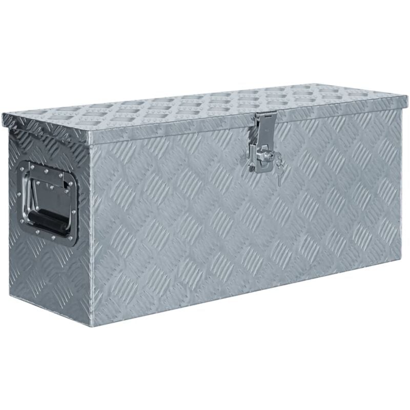 Aluminium Box 76.5x26.5x33 cm Silver Vidaxl