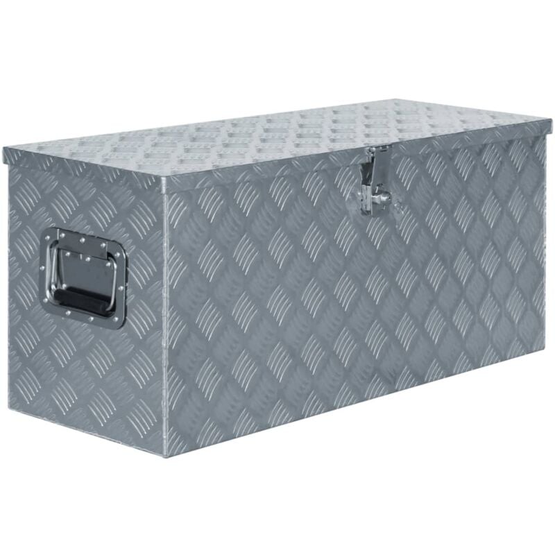 Aluminium Box 90.5x35x40 cm Silver Vidaxl