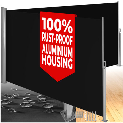 Aluminium double side awning privacy screen - privacy screen, garden privacy screen, patio awning