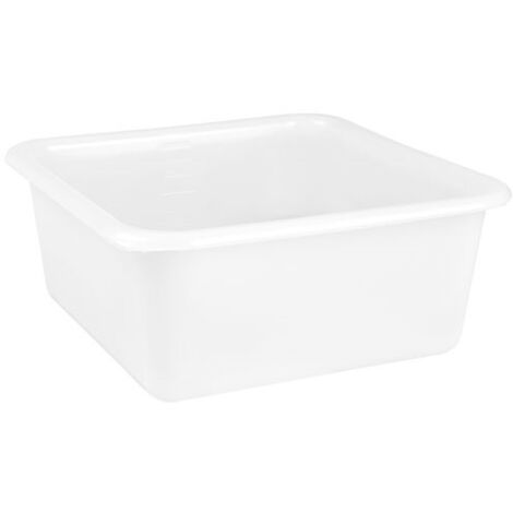 ALUMINIUM ET PLASTIQ - Cuvette carrée 32cm 9.5l blanc alimentaire
