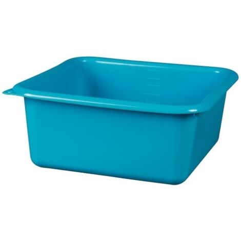 ALUMINIUM ET PLASTIQ CUVETTE CARREE 9.5L BLEU GREEN LINE 1193000