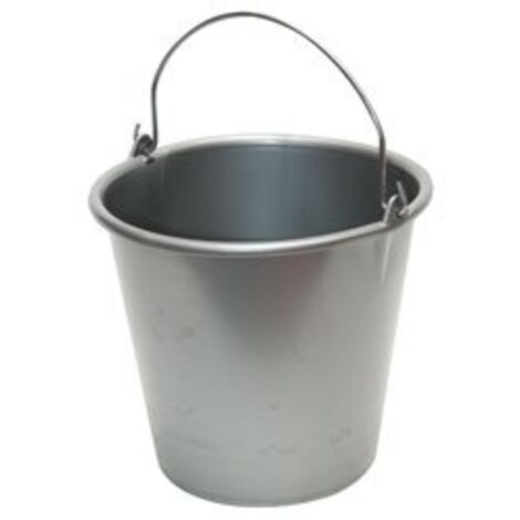ALUMINIUM ET PLASTIQ - Seau ménage 10L anse métal silver
