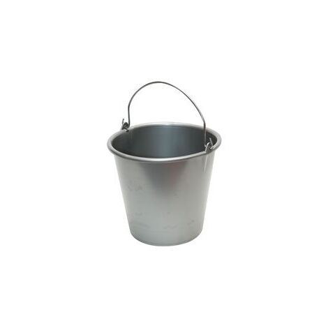 ALUMINIUM ET PLASTIQ SEAU MÉNAGE 10L ANSE MÉTAL SILVER ALUMINIUM PLASTIQUE S10