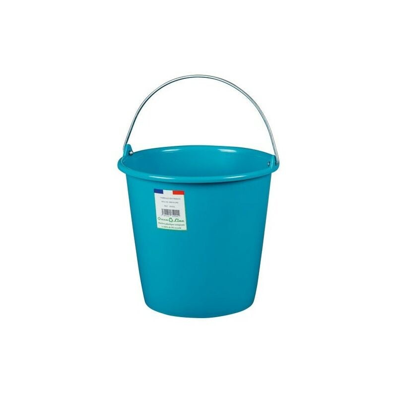 Aluminium Et Plastique - Seau gradué ø28cm 10l bleu Green Line