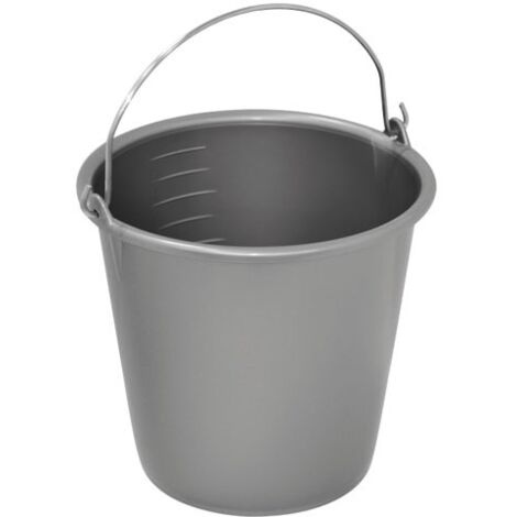 ALUMINIUM ET PLASTIQ - Seau ménage 12L anse métal silver