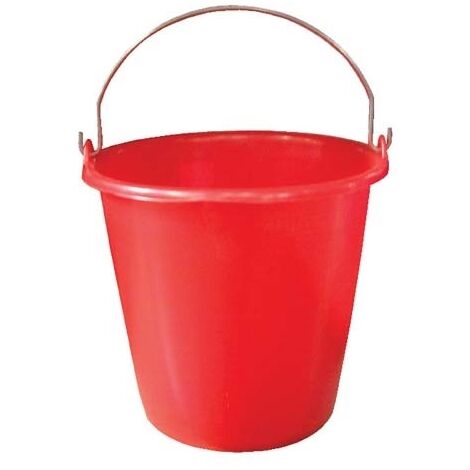 ALUMINIUM ET PLASTIQ SEAU MENAGE 12L GRADUE ROUGE RIVS12R