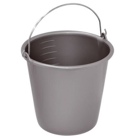 ALUMINIUM ET PLASTIQ - Seau ménage 8L anse métal silver