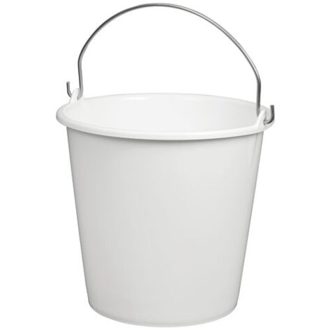 ALUMINIUM ET PLASTIQ - Seau rond 12l 29cm anse inox blanc alimentaire