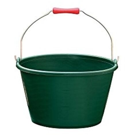 ALUMINIUM ET PLASTIQ - Seau vendange / veau poignée bois 16L vert gradué