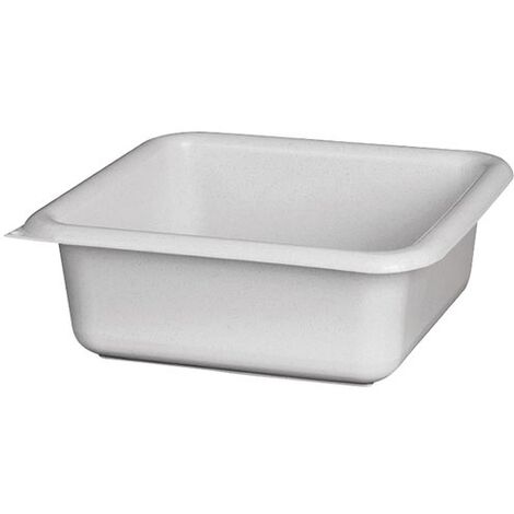ALUMINIUM ET PLASTIQ WASCHSCHÜSSEL, QUADRATISCH, 20 CM, 1,5 L, GRAU GESPRENKELT