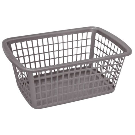 ALUMINIUM ET PLASTIQUE CORBEILLE RANGEMENT 36X25X15 SILVER 1035670