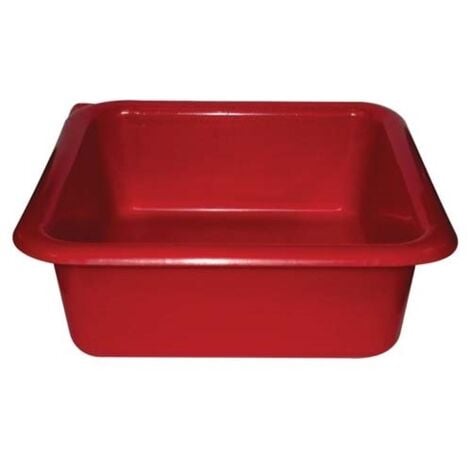 ALUMINIUM ET PLASTIQUE - Cuvette carrée - 24 cm - 3 L - rouge