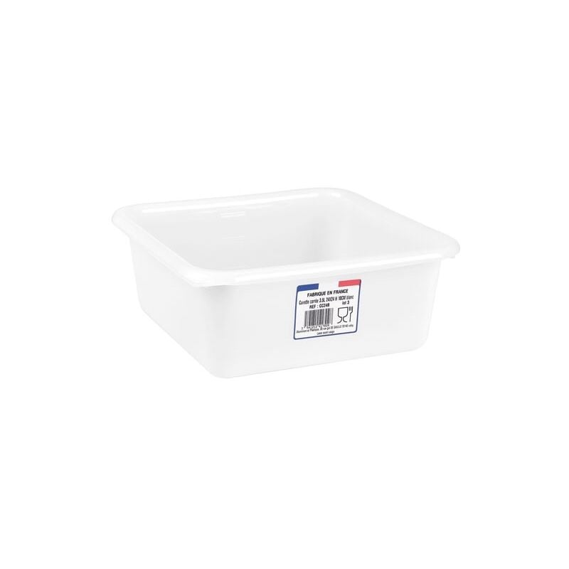 Aucune marque cuvette carree 3.5L 24CM blc alimentai 1164508