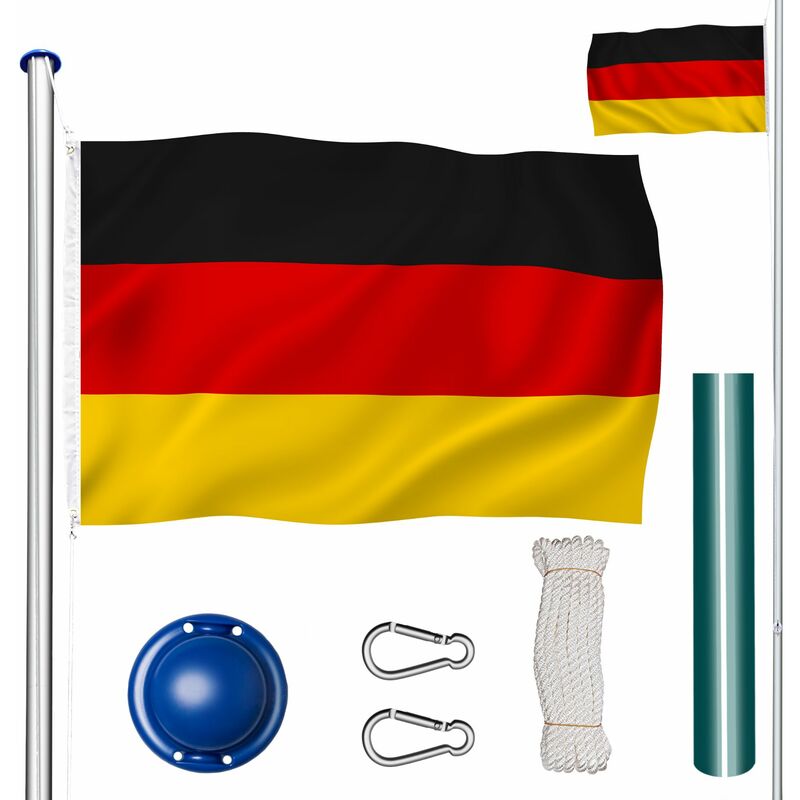Flagpole aluminium - garden flag pole, flag stand, flag on pole - Germany