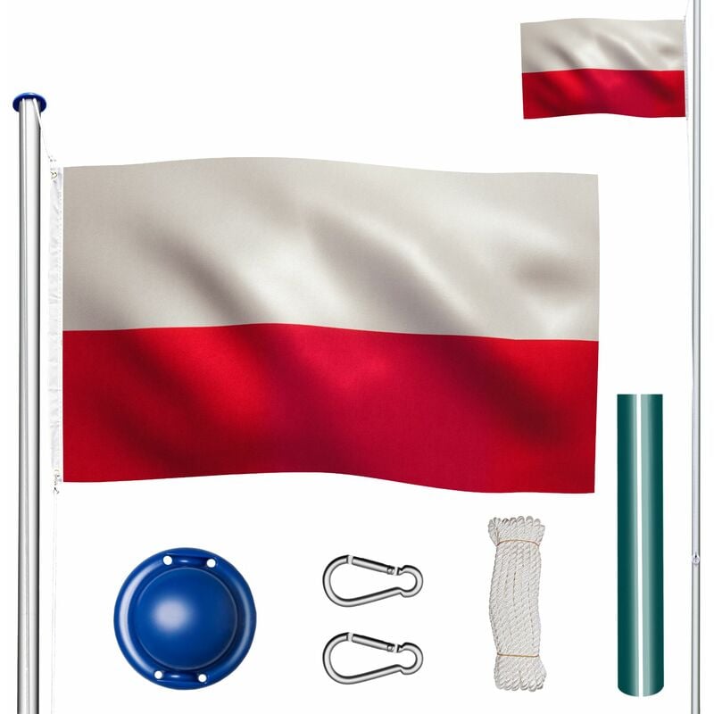 Flagpole aluminium - garden flag pole, flag stand, flag on pole - Poland