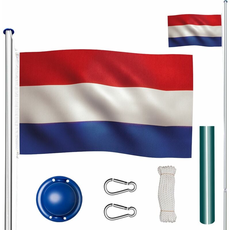 Flagpole aluminium - garden flag pole, flag stand, flag on pole - Netherlands