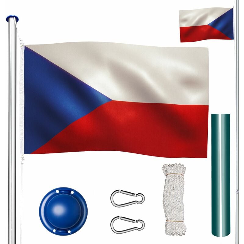 Flagpole aluminium - garden flag pole, flag stand, flag on pole - Czech Republic
