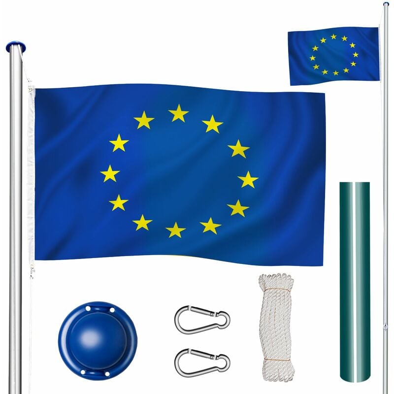 Flagpole aluminium - garden flag pole, flag stand, flag on pole - Europe