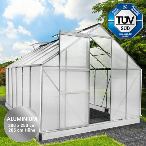 Aluminium-Gewächshaus 07 380x250x205