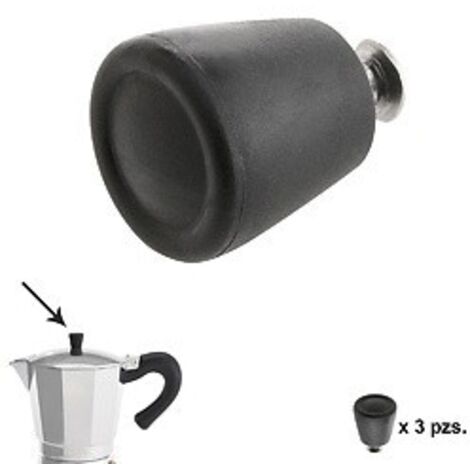 Aluminium Induktion Kaffeekannenknopf 6/9/12 Tassen (3 Stück)