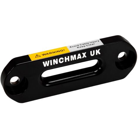 Aluminium-Klüsse-Fairlead. Schwarz mit lasergeätztem Logo