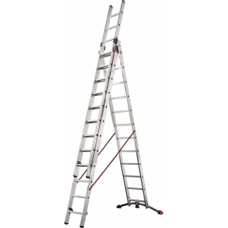 Aluminium-Kombileiter "ProfiLOT" 3 x 12 Sprossen