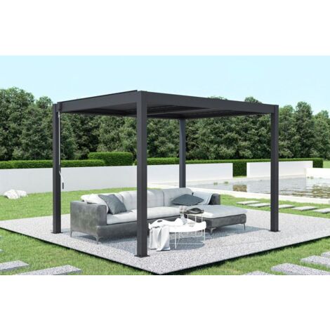 CAZEBOO Aluminium Lamellendach SANTA 3x2,5m Anthrazitgrau