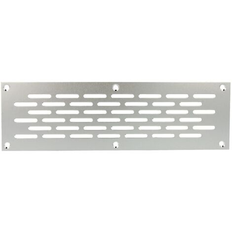 Aluminium Lochblech 200x60mm F1 Lüftungsgitter Lochung 20x3mm silber eloxiert