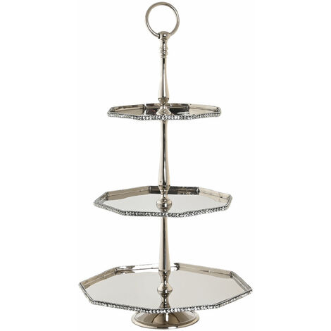 ALUMINIUM-MITTELTISCH 28X28X47 SILBER ALUMINIUM Material Farbe SILBER Familiendekorationstabletts Details