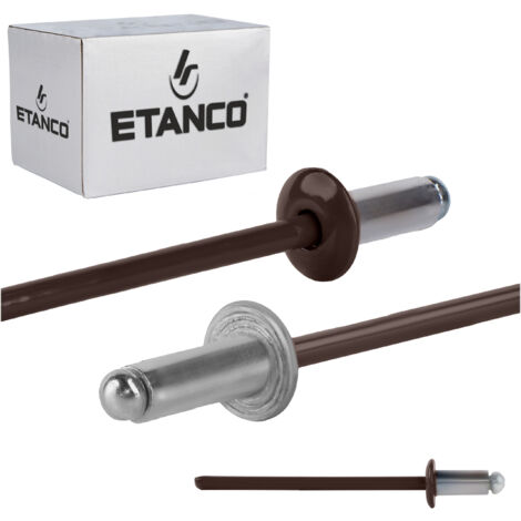 Aluminium offene Nieten 3,2x6mm RAL8017