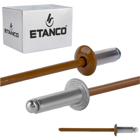 Aluminium offene Nieten 3,2x8mm RAL8003