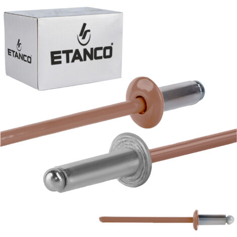 Aluminium Offene Nieten 3,2x8mm RAL8004