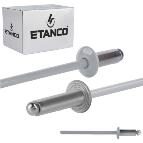 Aluminium offene Nieten 3,2x8mm RAL9006