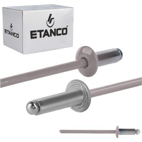 Aluminium Offene Nieten 3,2x8mm RAL9007