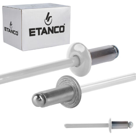 Aluminium Offene Nieten 4,8x10mm RAL 9010