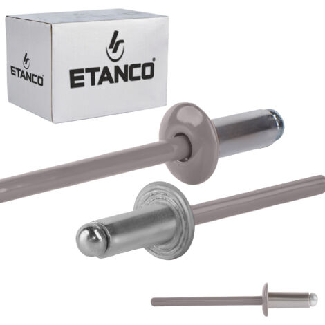 Aluminium offene Nieten 4x10mm RAL 9007