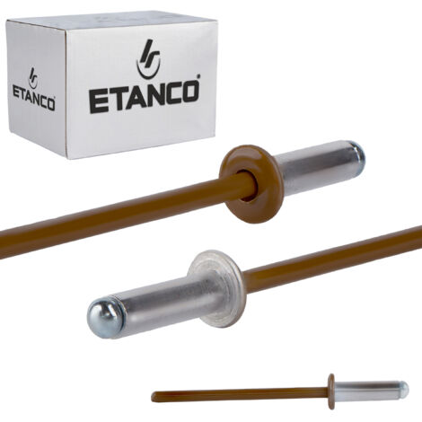 Aluminium offene Nieten 4x12mm RAL 8003