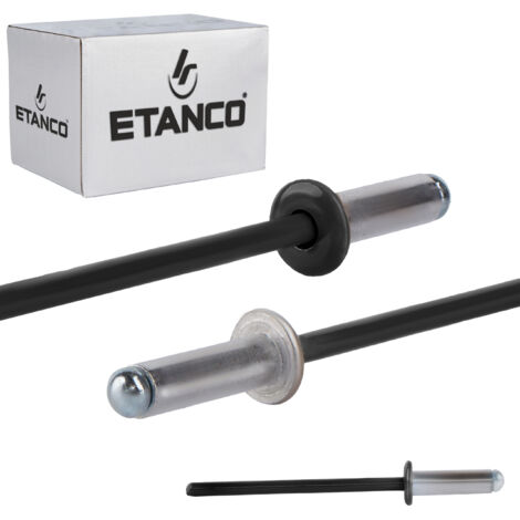 Aluminium offene Nieten 4x12mm RAL 9005