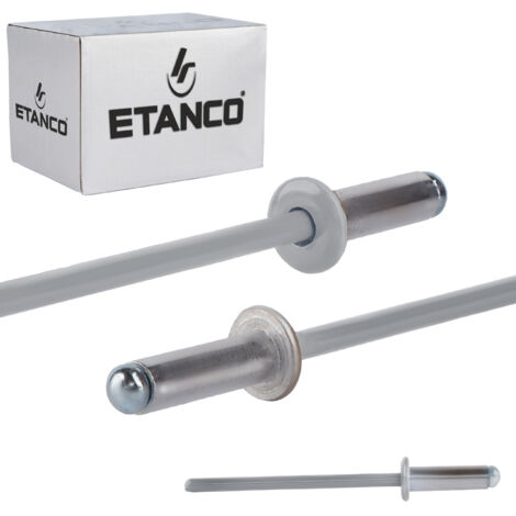 Aluminium offene Nieten 4x12mm RAL 9006