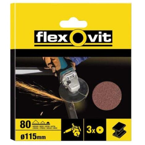 Aluminium Oxide Fibre Discs 115mm Medium 50G (Pack of 3)
